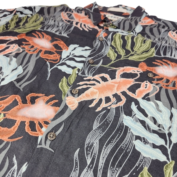 Tropical Hawaiian Lobster Print Men's Shirt XXL - Picture 10 of 11